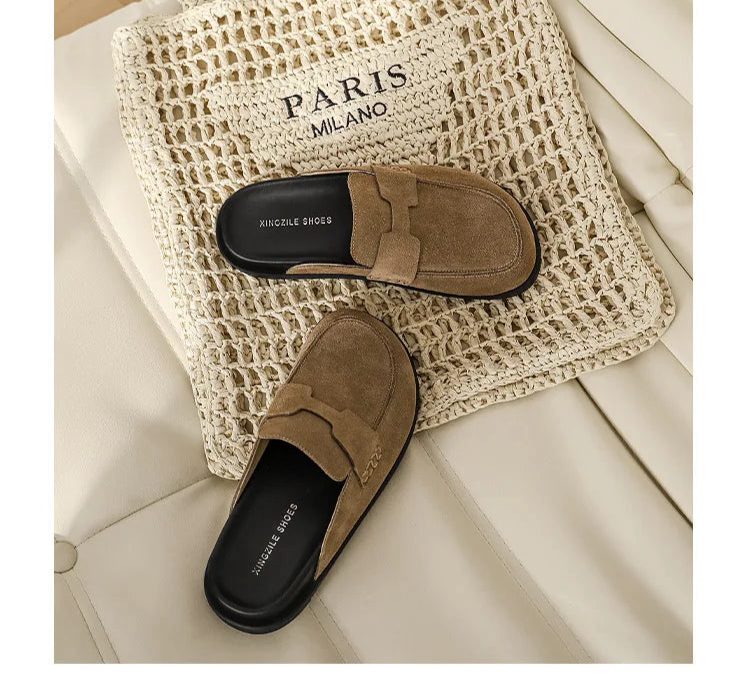 Faux Suede Mules