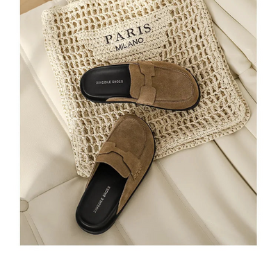 Faux Suede Mules