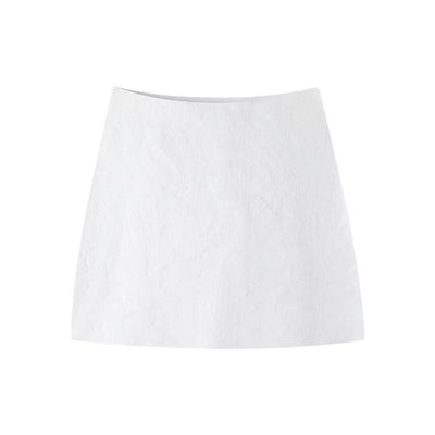 Knitted V-Neck Mini Skirt Coord