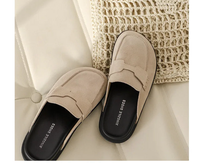 Faux Suede Mules