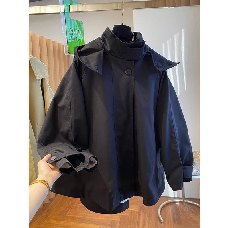 Cape Style Short Trench Coat – bellboutiqueofficial