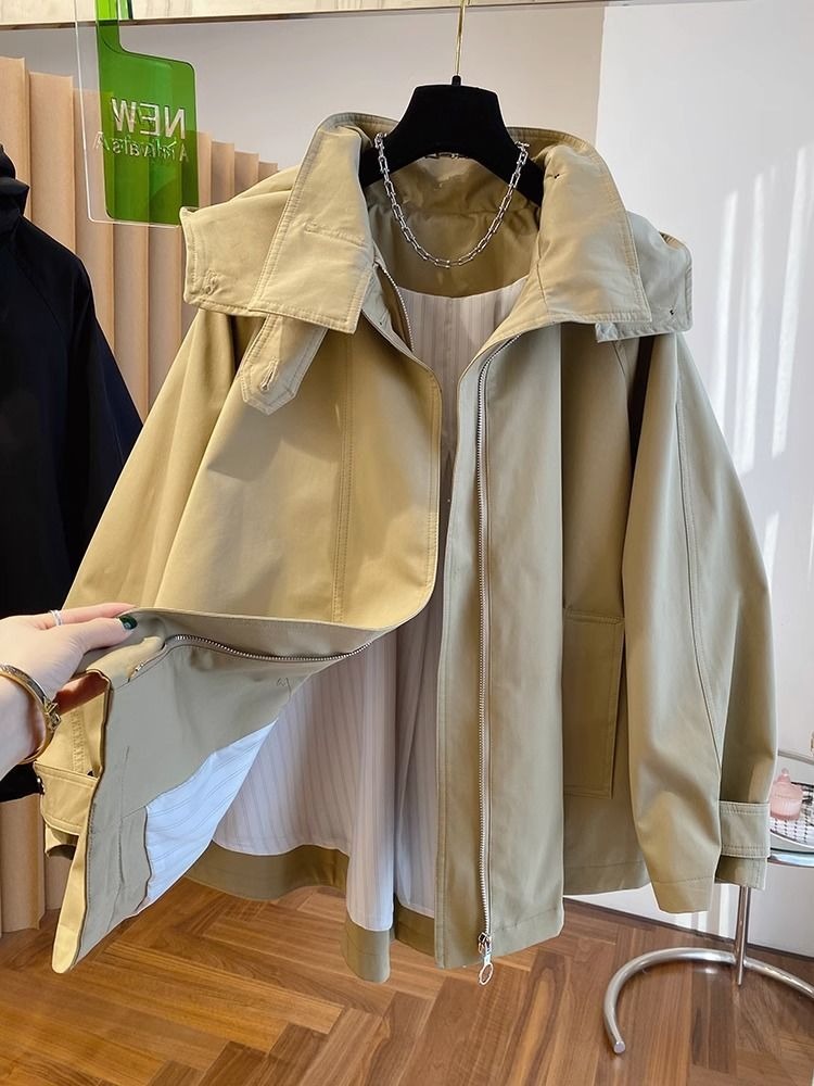 Cape Style Short Trench Coat – bellboutiqueofficial