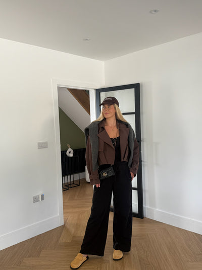 Short Trench Coat With Buttons