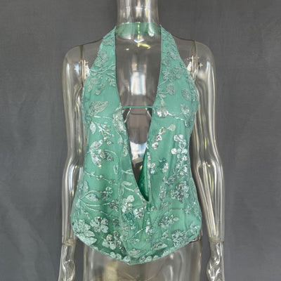 The Hailey Halterneck Top
