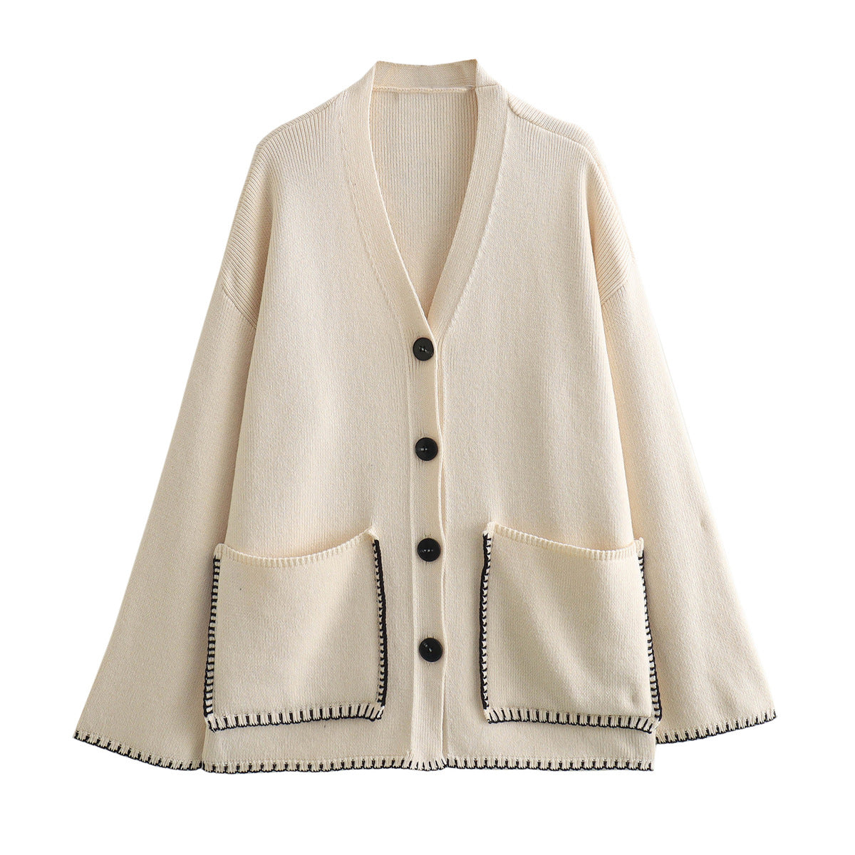 Contrast Oversized Cardigan