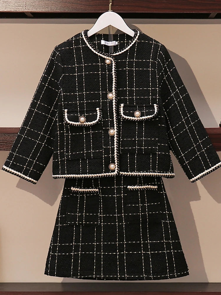 Tweed Style Co Ord With Pearls