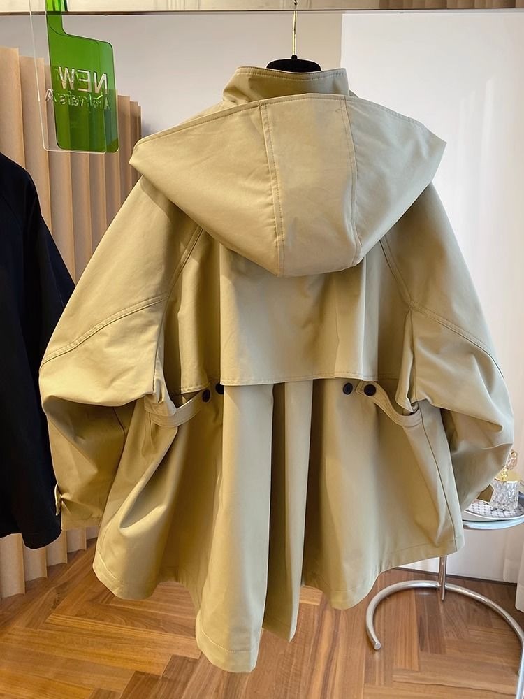 Cape Style Short Trench Coat – bellboutiqueofficial