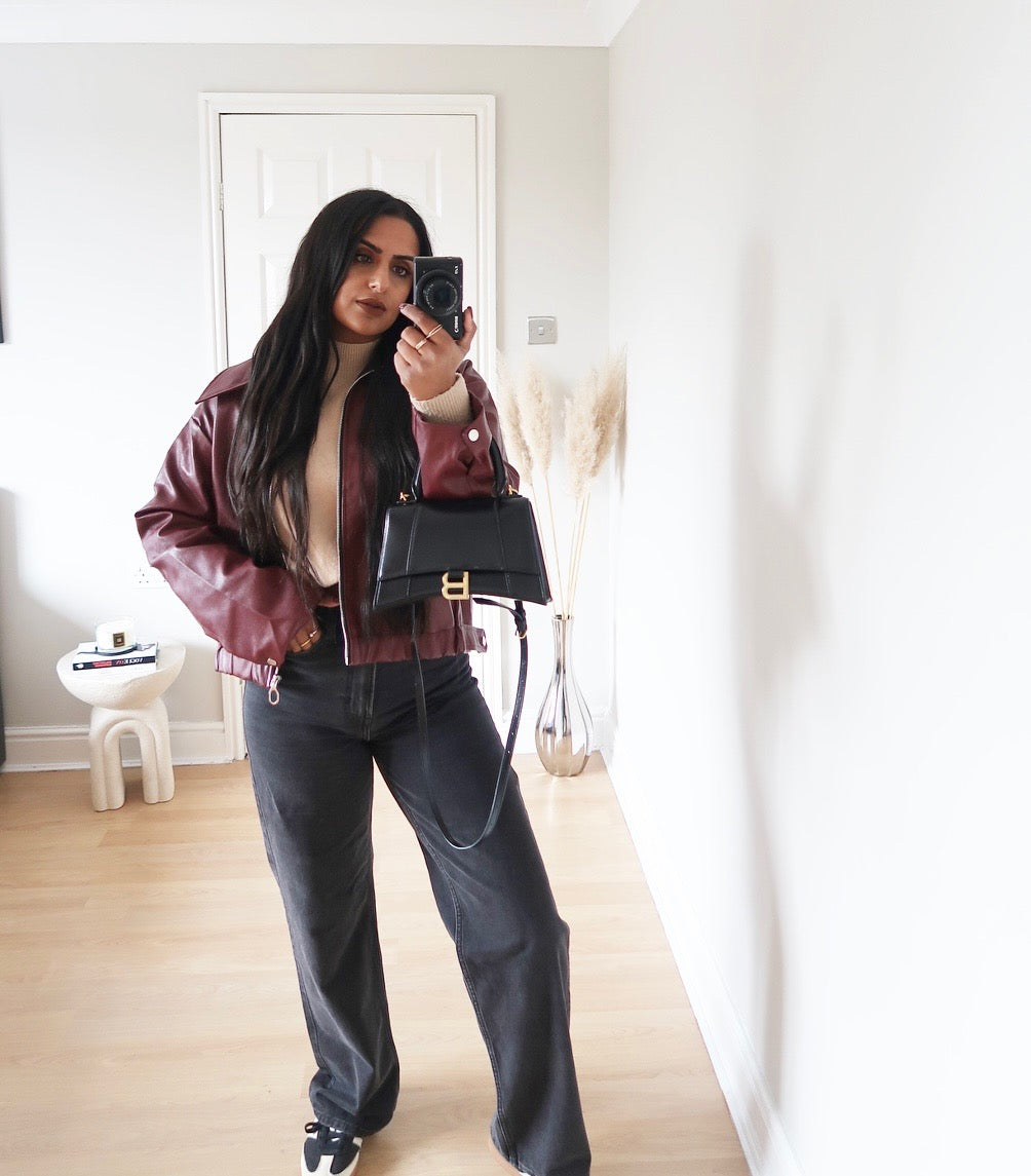 Vintage Style Faux Leather Jacket