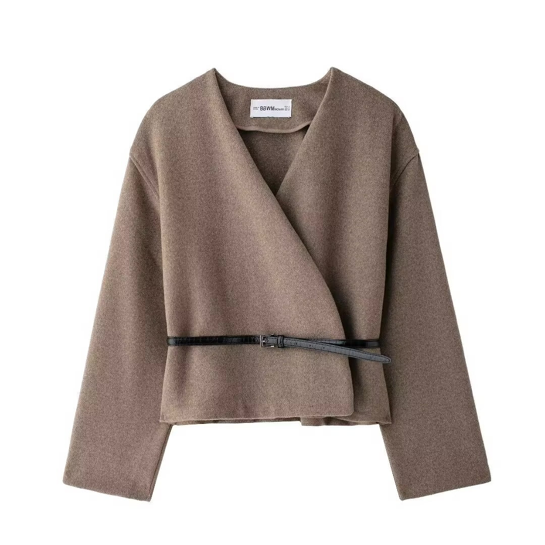 Cape Style Wrap Coat