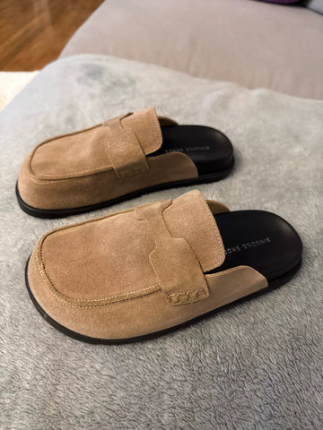 Faux Suede Mules