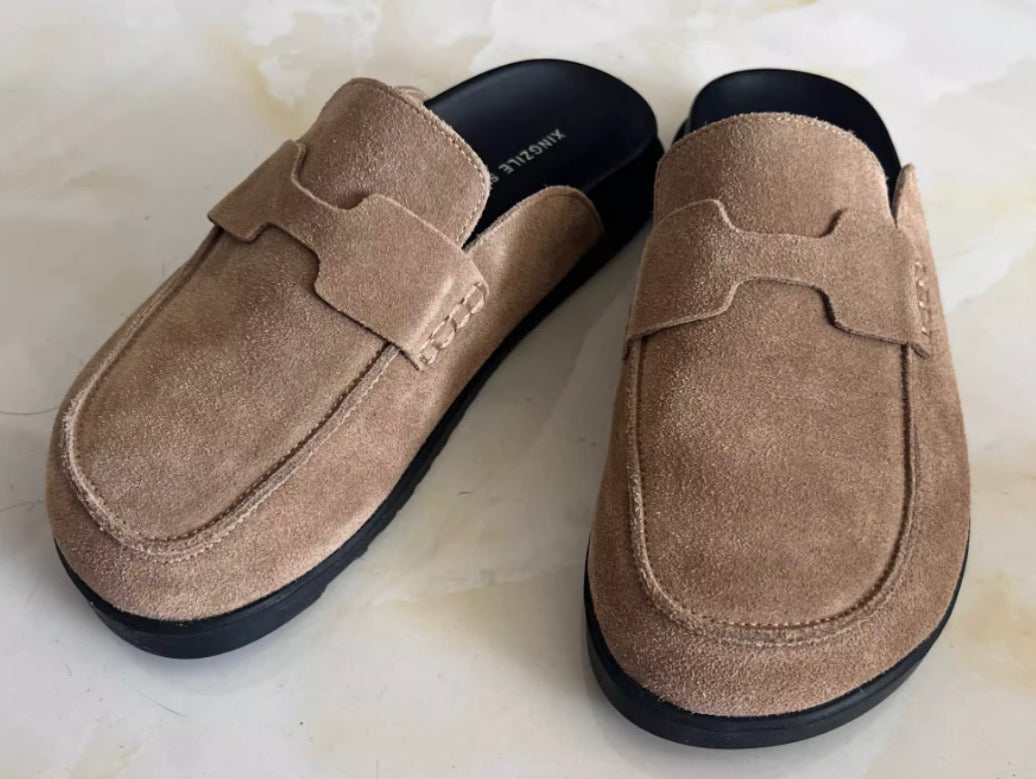 Faux Suede Mules