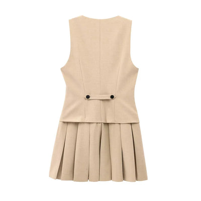 Pleated Skated Dress