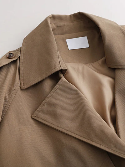 Short Trench Coat With Buttons