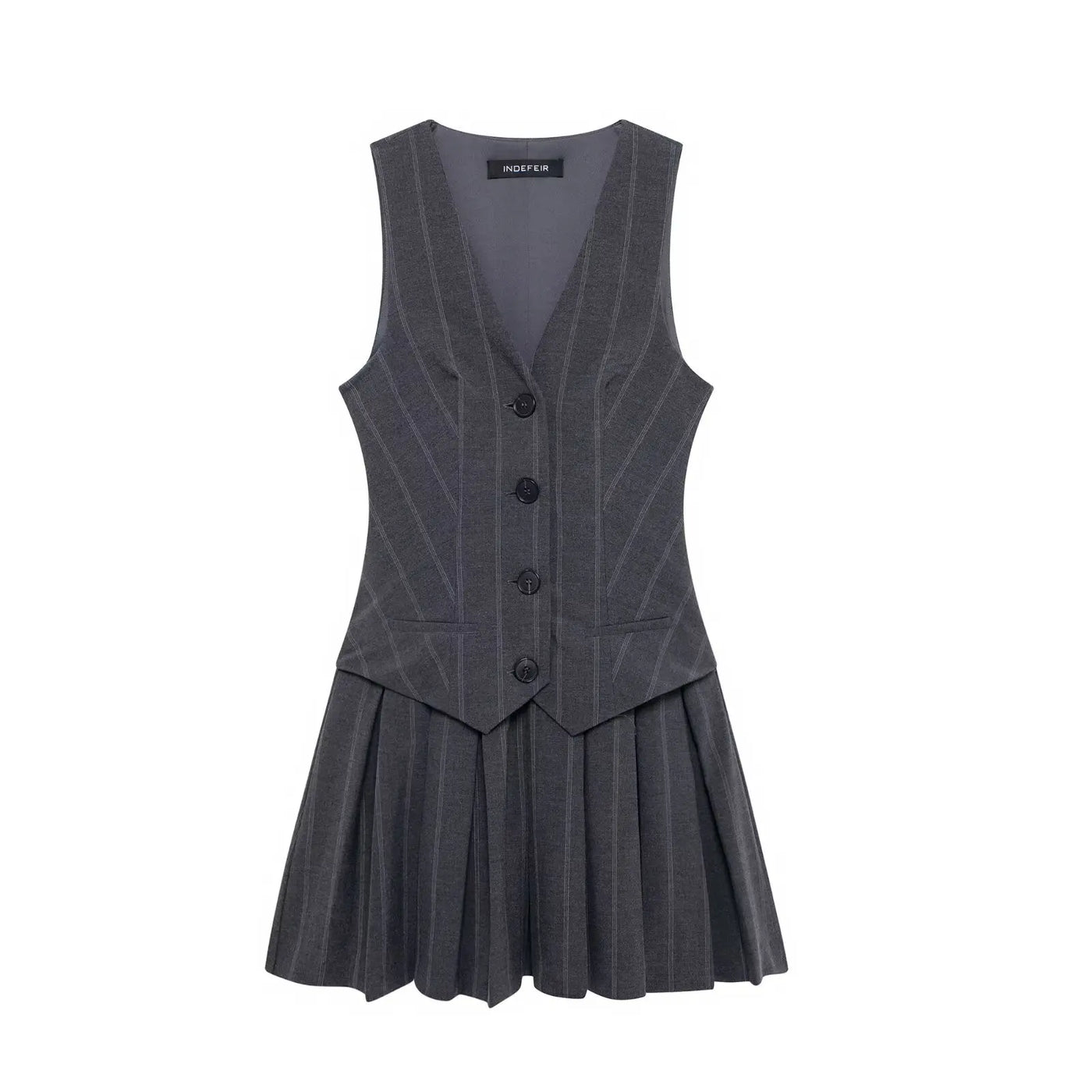 Pleated Skated Dress