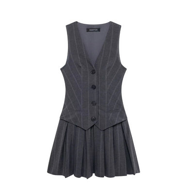 Pleated Skated Dress