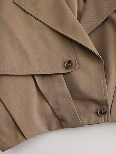 Short Trench Coat With Buttons