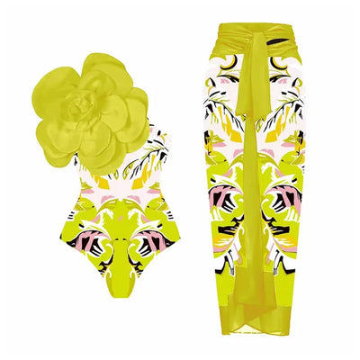 One Shoulder Swimsuit / Set