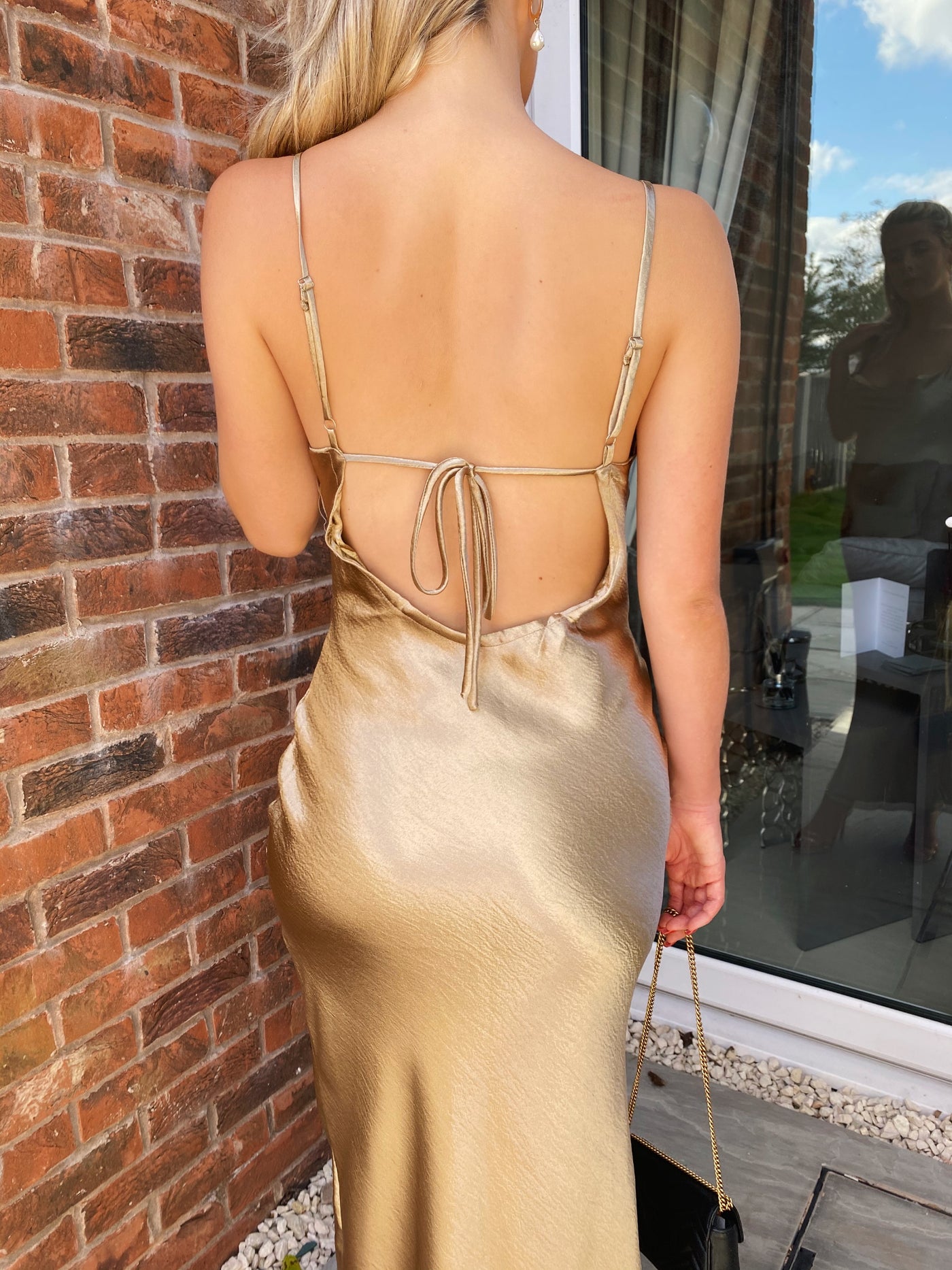 sorelle gold dress Sorelle rose gold Taylor dress, size medium, worn